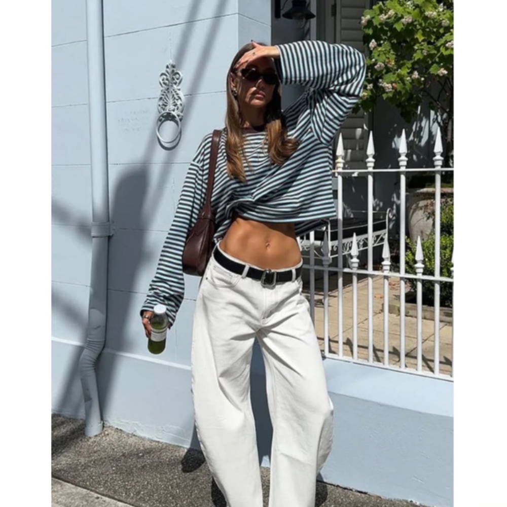 Lioness Bloom Long Sleeve Chocolate Sea Stripe